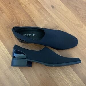 Donald J Pliner Nylon Patent Leather Dame Black Slip On Mule Loafers Women’s 11